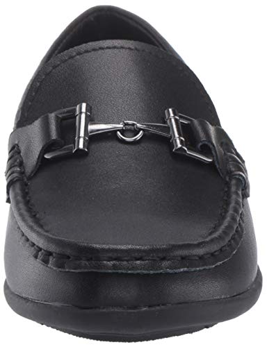 Steve Madden Boy's BLANGE Shoe, Black Leather, Size 2 Little Kid Steve Madden Boy's BLANGE Shoe, Black Leather, Size 2 Little Kid